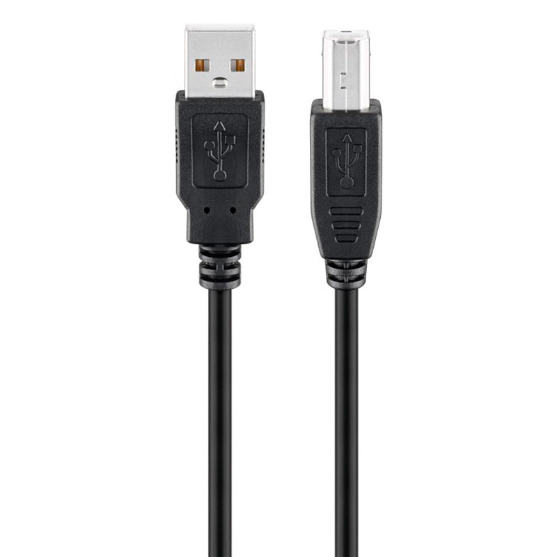 Goobay Câble USB 2.0 (Type A mâle vers Type B mâle) – 1 m – Noir
