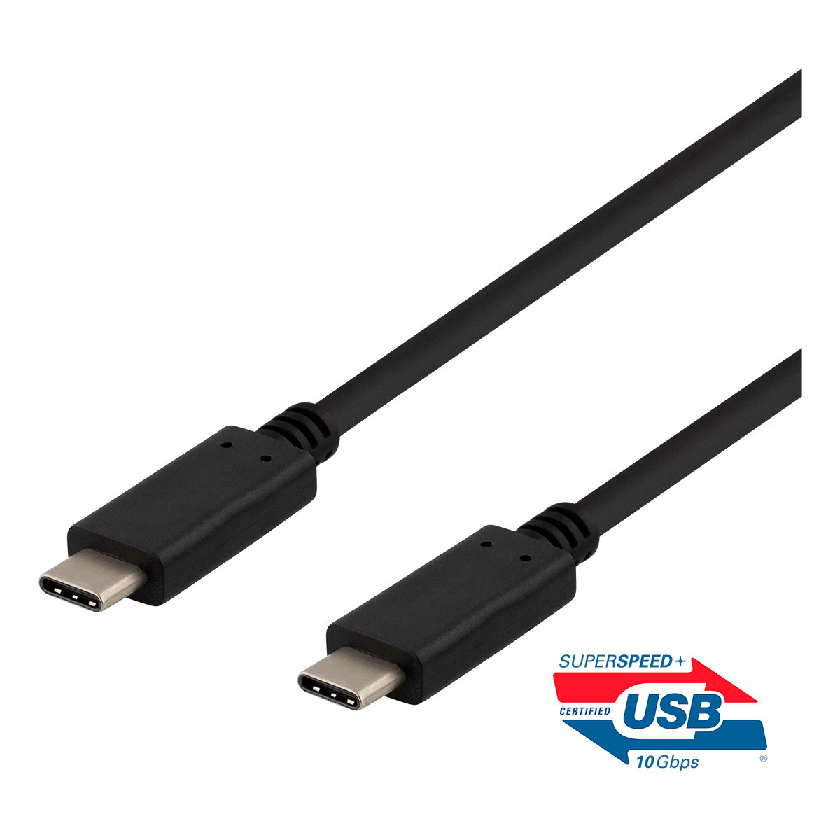 Deltaco Câble USB-C vers USB-C 100W 0,5m – Noir